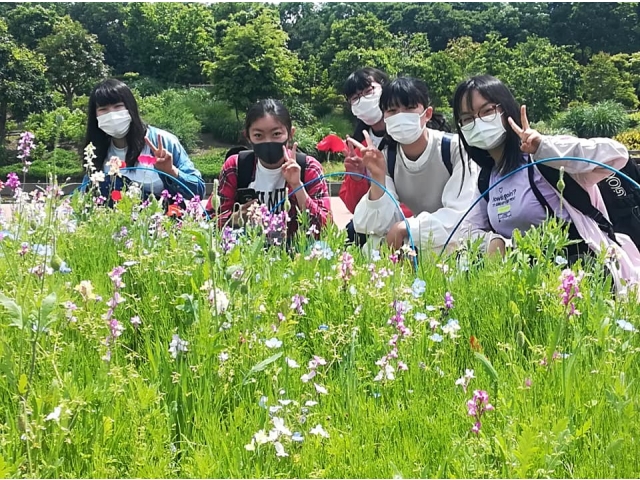 たんトピア花の中の少女たち