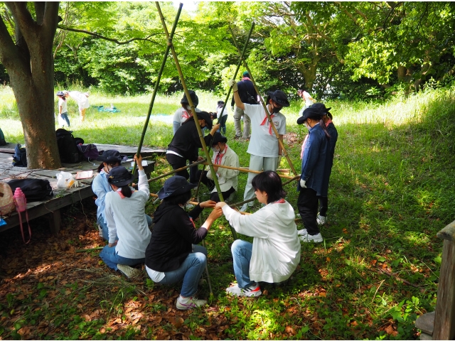 シニア・レンジャー立ちかまど作り