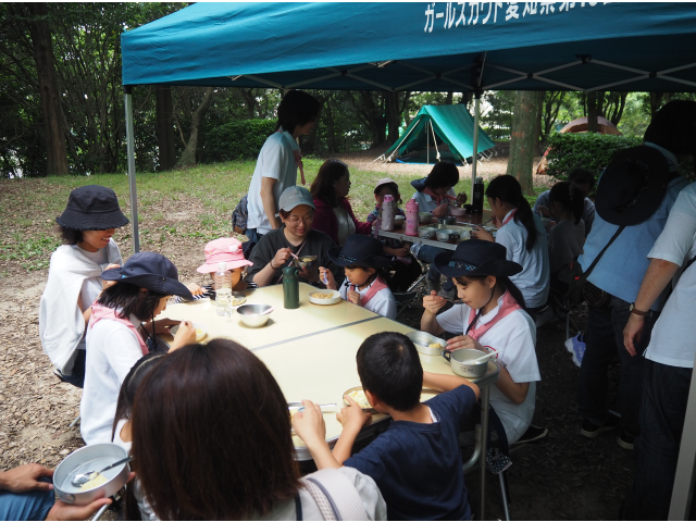 お誘い集会おやつの「プリン」おいしいね～