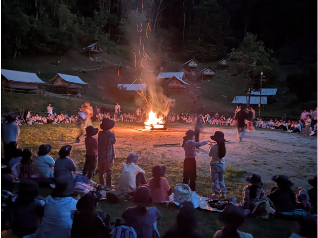 みんなで楽しめたキャンプファイヤー