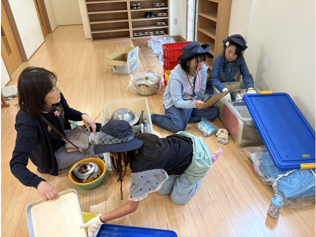 道具を戻す前に、揃っているか点検