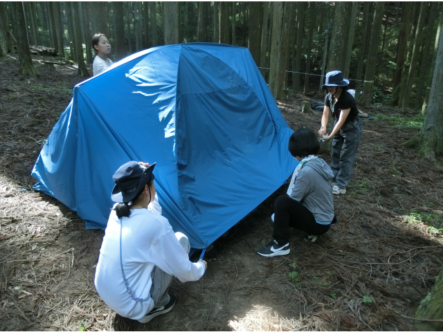 テントを立てます！
