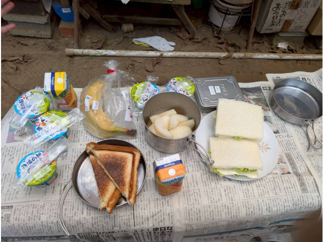 朝ごはんです。