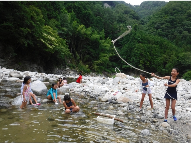 もやい結びで人命救助！