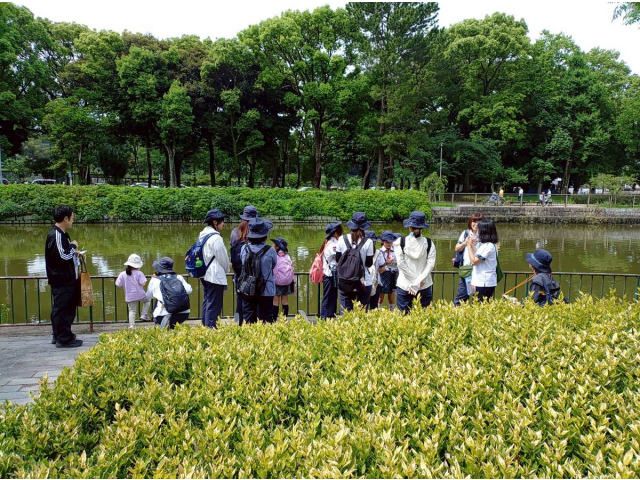 歌ってドン！池に向かって歌います